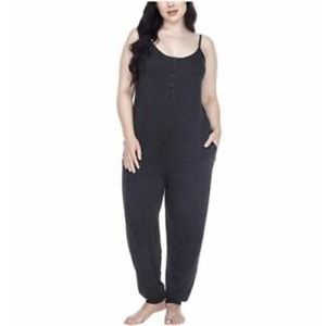 HONEYDEW intimates one piece sleep jumpsuit, black